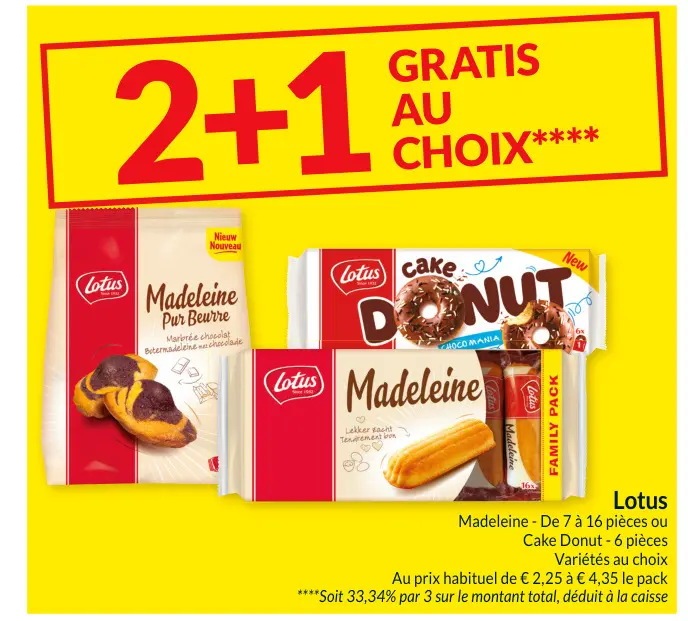 Offre: Madeleine ou Cake Donut