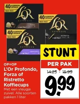 Aanbieding: L'Or Profondo, Forza of Ristretto Koffiecups