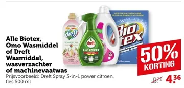 Aanbieding: Alle Biotex, Omo Wasmiddel of Dreft Wasmiddel