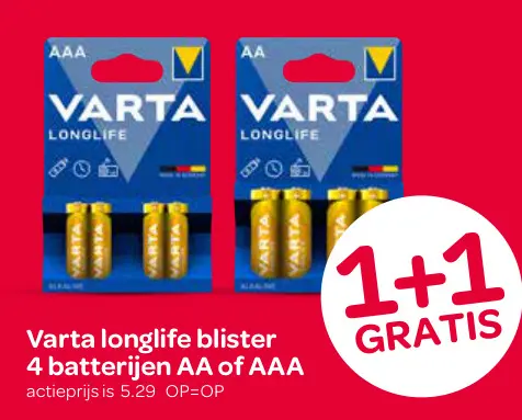 Aanbieding: Varta longlife blister