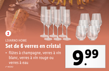 Offre: Set de 6 verres en cristal