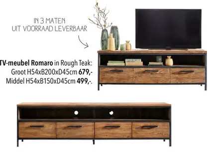 Aanbieding: TV-meubel Romaro in Rough Teak