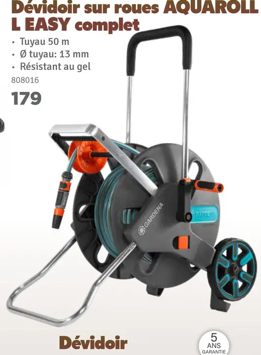 Offre: Dévidoir sur roues AQUAROLL L EASY complet