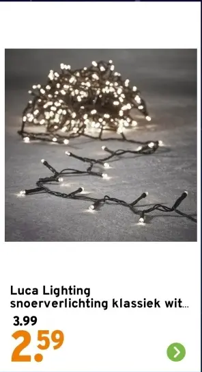 Aanbieding: snoerverlichting klassiek wit...