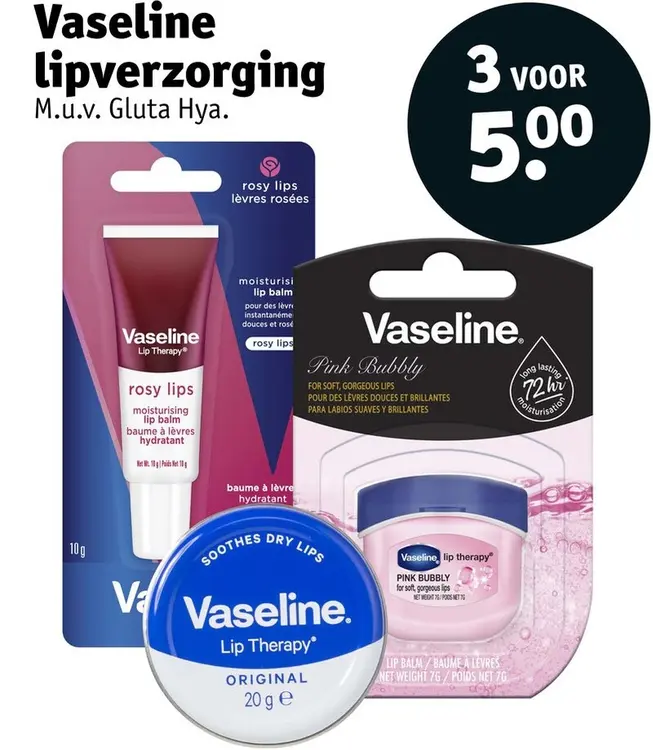 Aanbieding: Vaseline lipverzorging