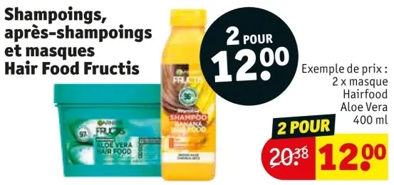 Offre: Shampoings, après-shampoings et masques Hair Food Fructis
