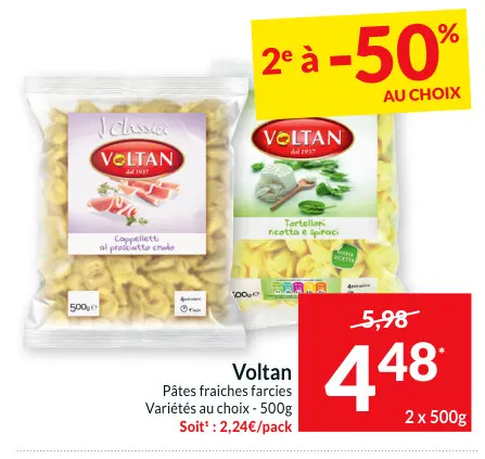 Offre: Pâtes fraiches farcies