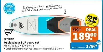 Aanbieding: Opblaasbaar SUP board set