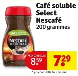 Offre: Café soluble Select