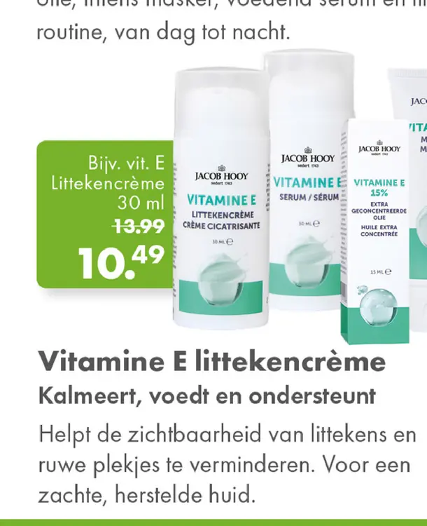 Aanbieding: Vitamine E littekencrème