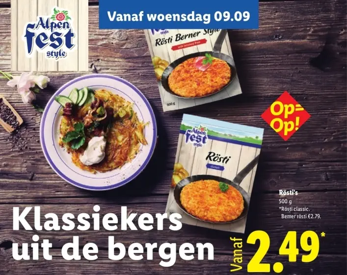 Aanbieding: Alpen Fest style Rösti classic