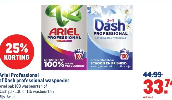 Aanbieding: Ariel Professional of Dash professional waspo