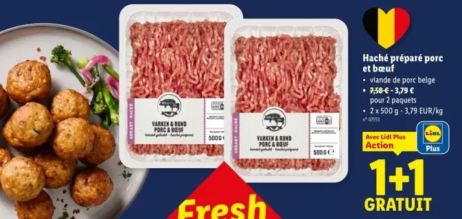 Offre: Haché préparé porc et bœuf