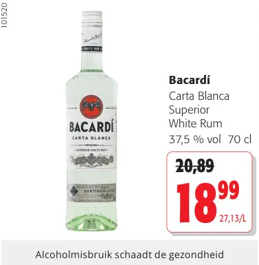 Promotie: Carta Blanca Superior White Rum