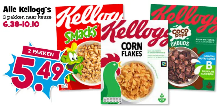 Aanbieding: Kellogg's cereals