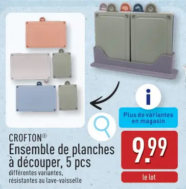 Offre: Ensemble de planches à découper