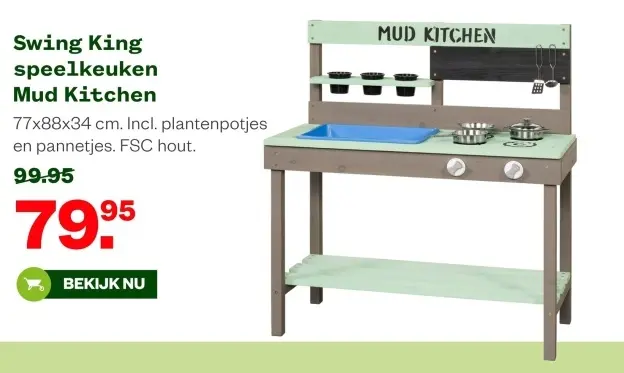 Aanbieding: Swing King speelkeuken Mud Kitchen