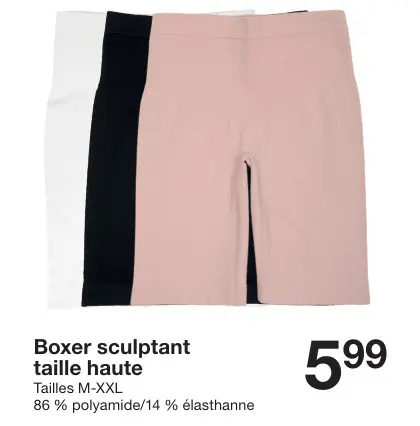 Offre: Boxer sculptant taille haute
