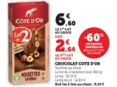 Aanbieding: CHOCOLAT COTE D'OR