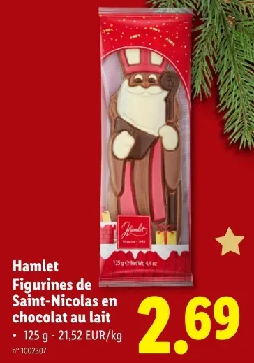 Offre: Figurines de Saint-Nicolas en chocolat au lait