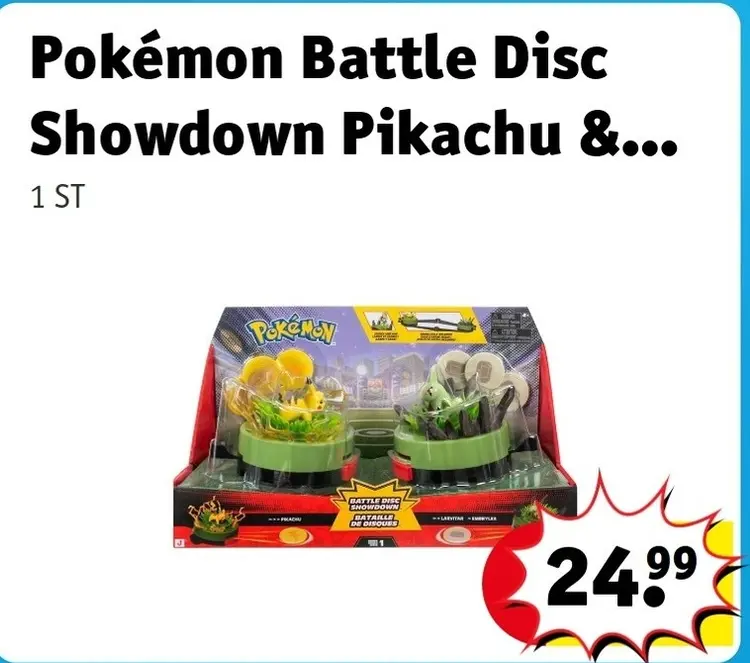 Aanbieding: Pokémon Battle Disc Showdown Pikachu &...