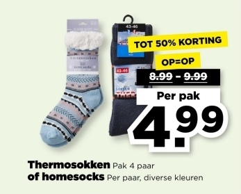 Aanbieding: Thermosokken of homesocks