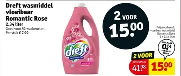 Aanbieding: Drert wasmiddel Romantic Rose