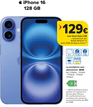 Offre: iPhone 16