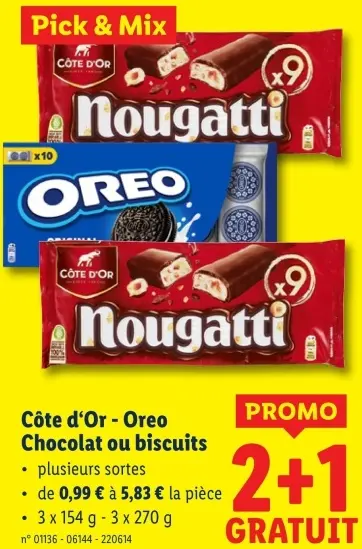 Offre: Chocolat ou biscuits