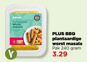Aanbieding: PLUS BBQ plantaardige worst masala