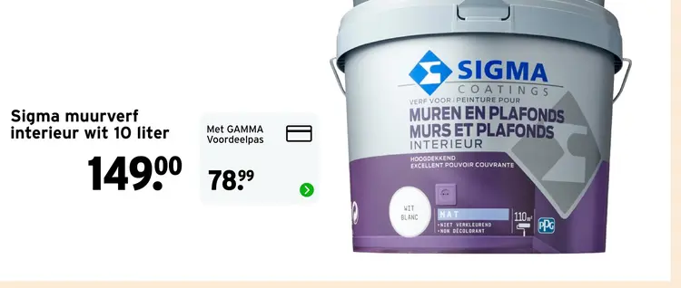 Aanbieding: Sigma muurverf interieur wit