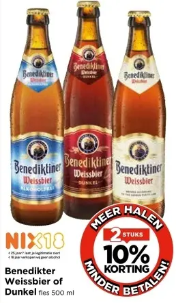 Aanbieding: Benedikter Weissbier of Dunkel