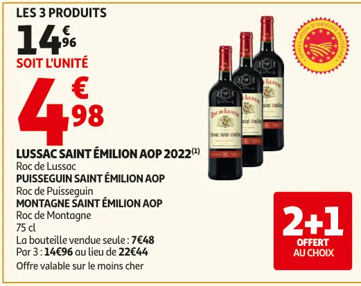 Offre: Lussac saint émilion aop 2022, puisseguin sai