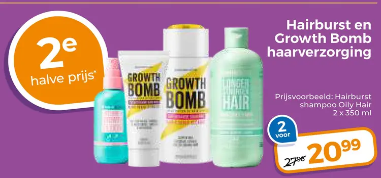 Aanbieding: Hairburst en Growth Bomb haarverzorging