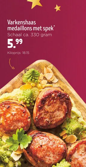 Aanbieding: Varkenshaas medaillons met spek