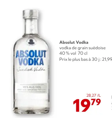 Offre: Absolut Vodka