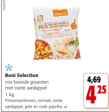 Promotie: Mix bereide groenten met zoete aardappel