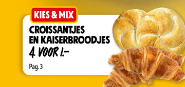 Aanbieding: CROISSANTJES EN KAISERBROODJES