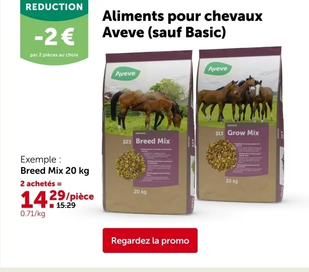 Offre: Aliments pour chevaux