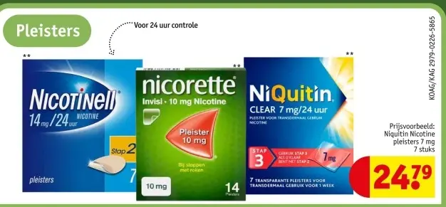 Aanbieding: Nicotine pleisters