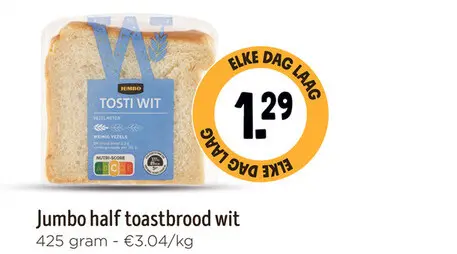 Promotie: Half toastbrood wit