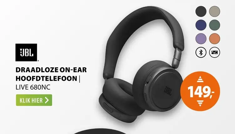 Aanbieding: JBL LIVE 680NC Zwart