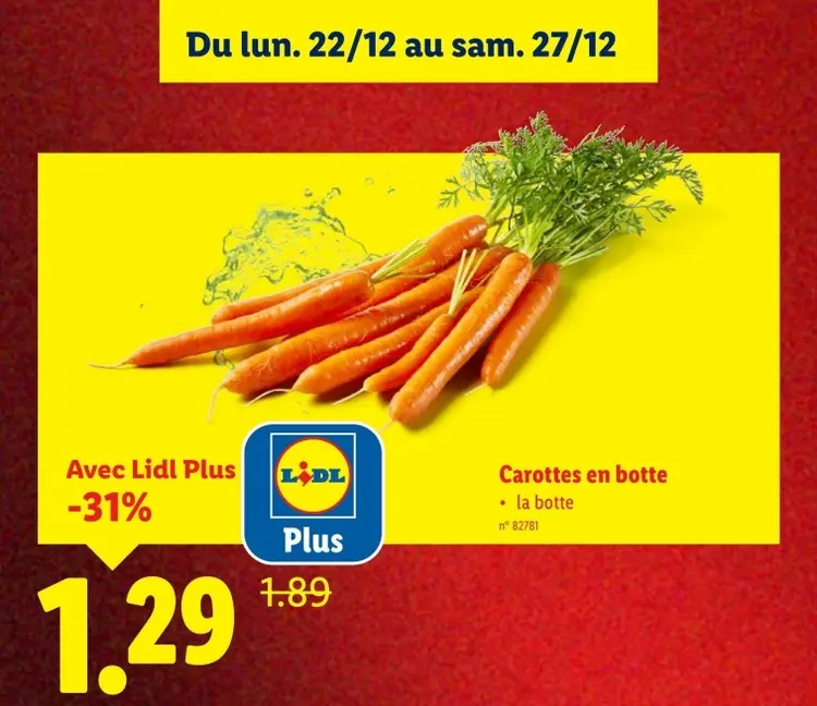 Offre: Carottes en botte