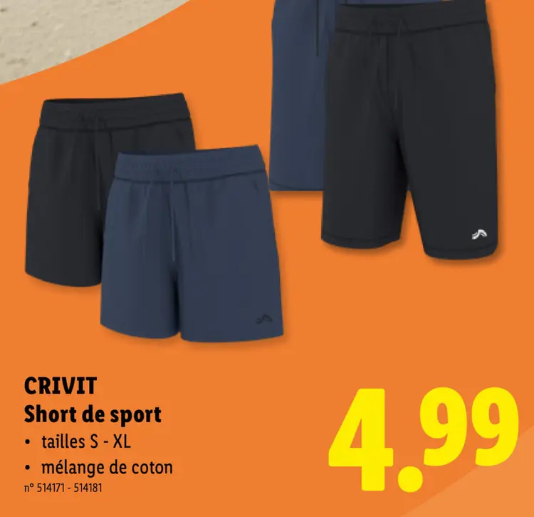 Offre: Short de sport