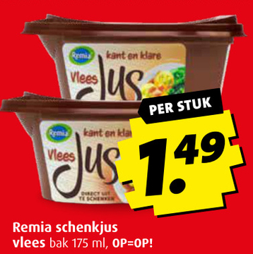 Aanbieding: Remia schenkjus vlees bak