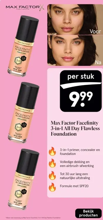 Aanbieding: Facefinity 3-in-1 All Day Flawless Foundation