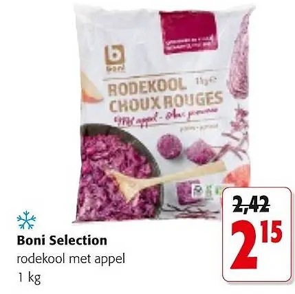 Promotie: rodekool met appel