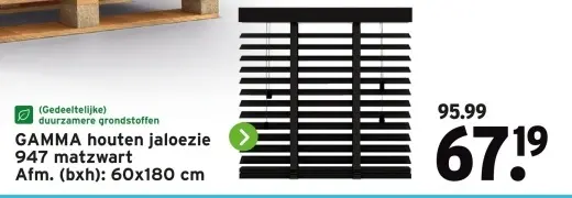 Aanbieding: houten jaloezie 947 matzwart