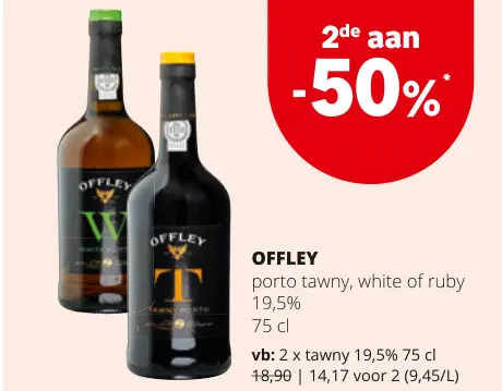 Promotie: OFFLEY porto tawny, white of ruby