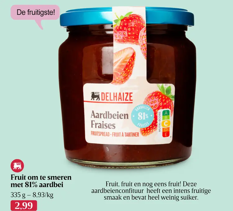 Promotie: Aardbeien Fraises Fruitspread - Fruit à Tarti